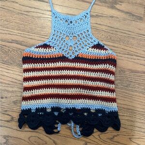 Sky and sparrow crochet halter top